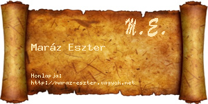 Maráz Eszter névjegykártya