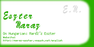 eszter maraz business card